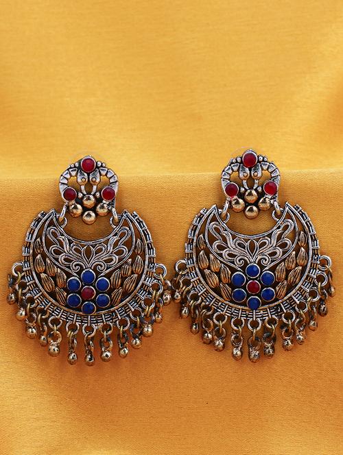 pink brass chandballi earring - 16965118 - Standard Image - 1
