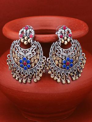 pink brass chandballi earring - 16965118 - Standard Image - 3