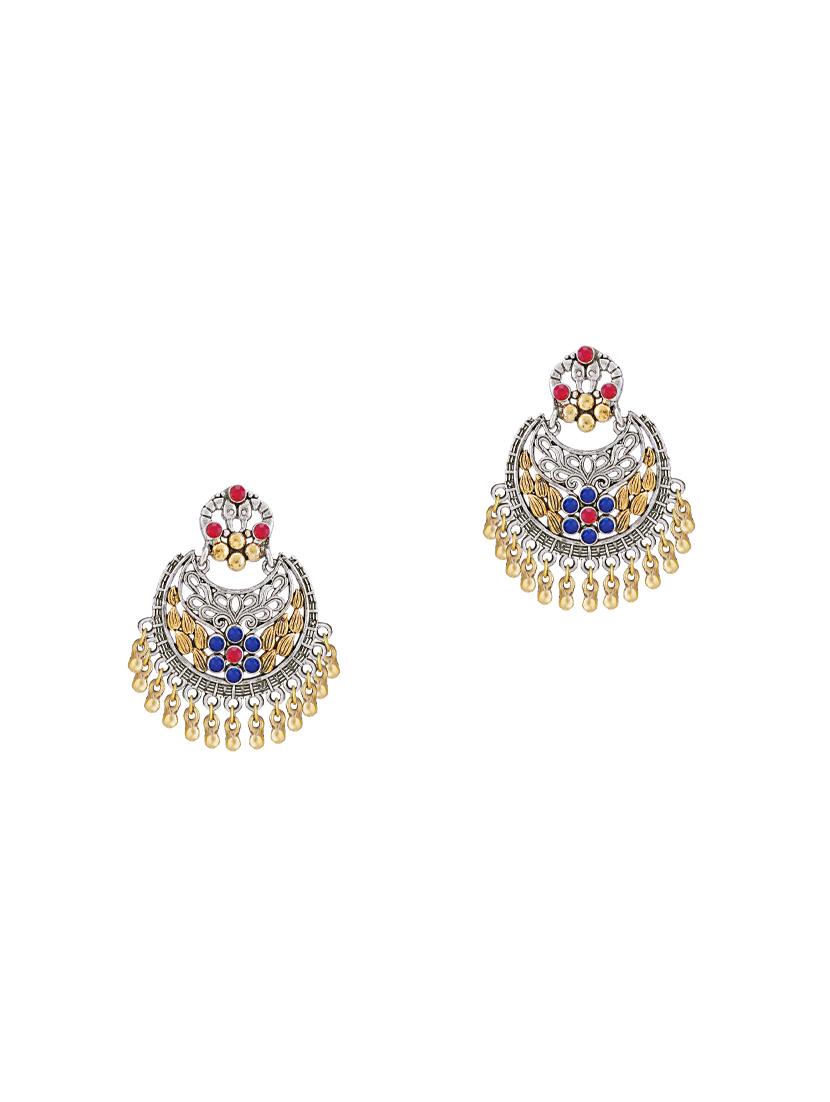 pink brass chandballi earring - 16965118 - Zoom Image - 2