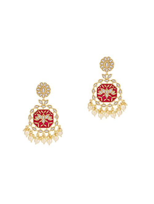 red brass drop earring - 16965122 - Standard Image - 1