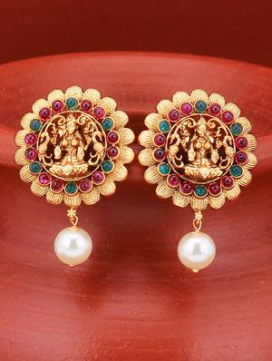 multi colored brass drop earring - 16965124 - Standard Image - 3