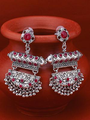 red brass drop earring - 16965125 - Standard Image - 3