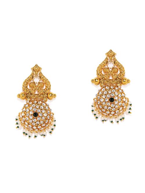 gold brass drop earring - 16965139 - Standard Image - 1