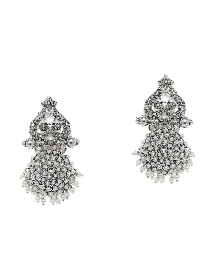 silver brass drop earring - 16965140 - Zoom Image - 1