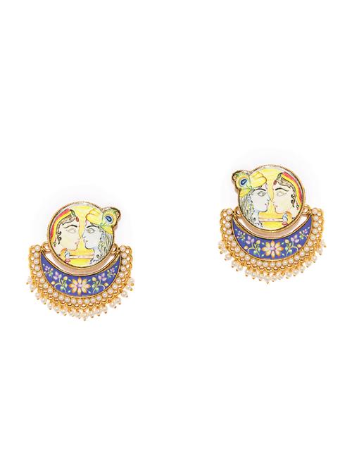 multi colored brass chandballi earring - 16965160 - Standard Image - 1