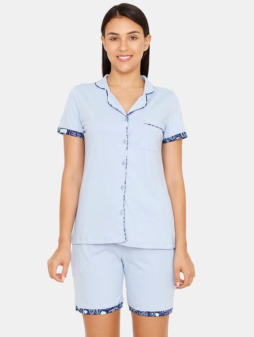 solid shirt with shorts set - 16965222 - Standard Image - 1