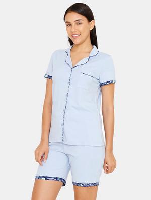 solid shirt with shorts set - 16965222 - Standard Image - 2