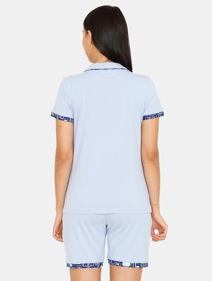 solid shirt with shorts set - 16965222 - Standard Image - 3
