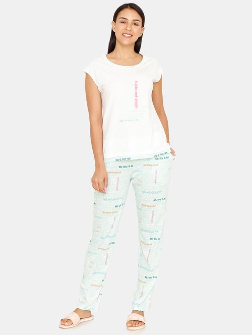 round neck tee with pajama set - 16965223 - Standard Image - 1