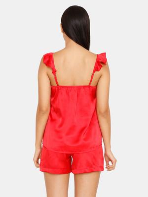 square neck top with shorts set - 16965232 - Standard Image - 3