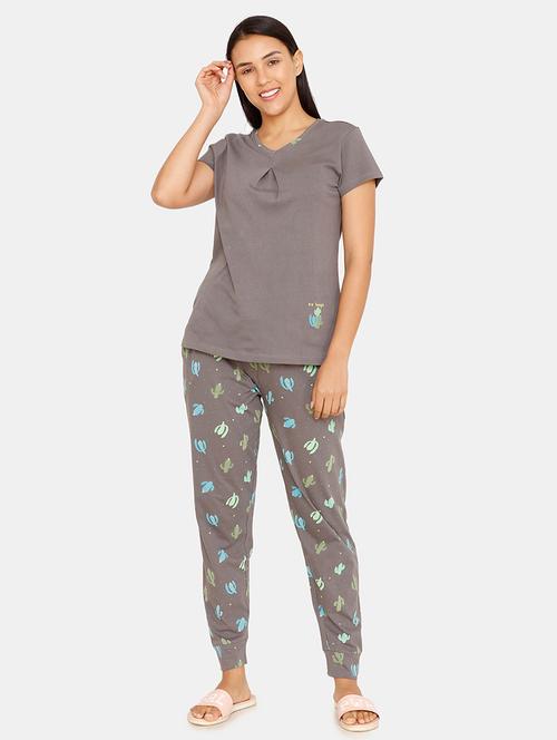 round neck tee with pajama set - 16965239 - Standard Image - 1
