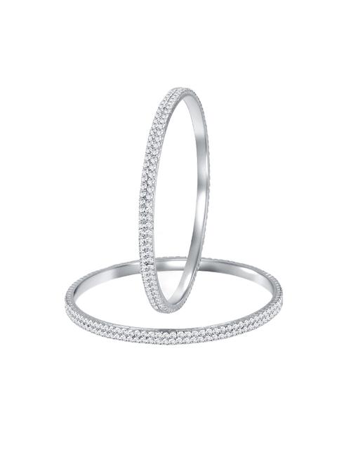 silver tone brass bangle - 16965367 - Standard Image - 1