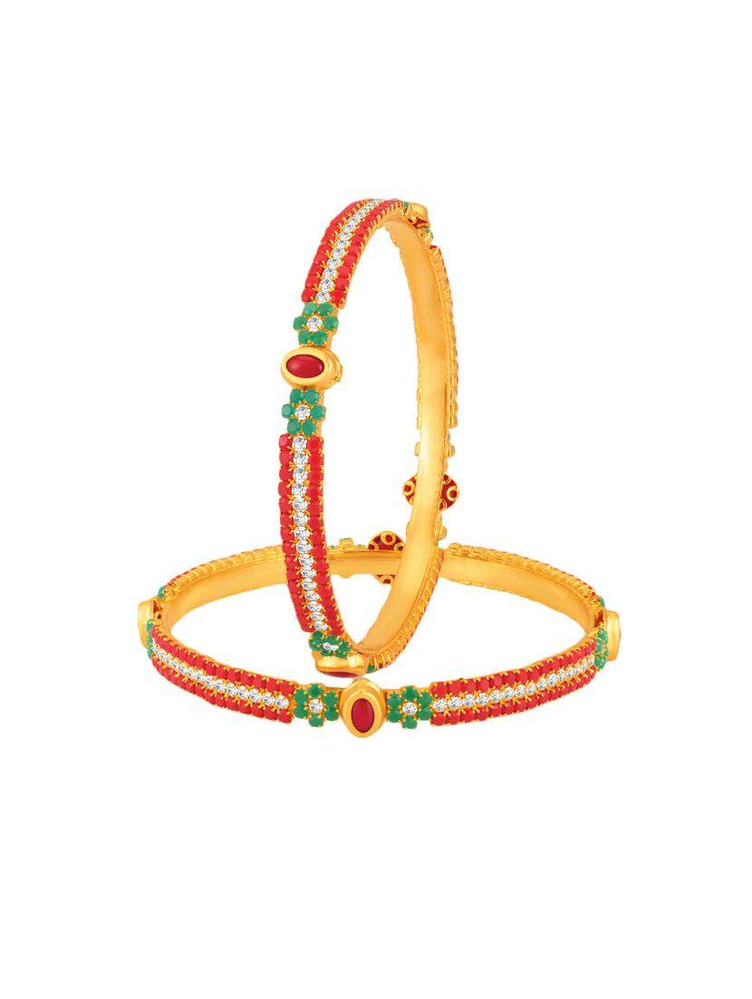 red golden tone brass bangle - 16965369 - Zoom Image - 1
