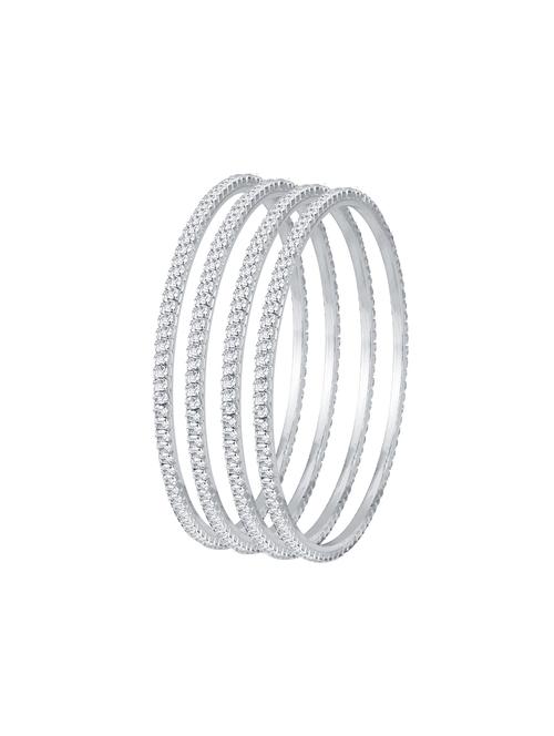 silver tone brass bangle - 16965370 - Standard Image - 1