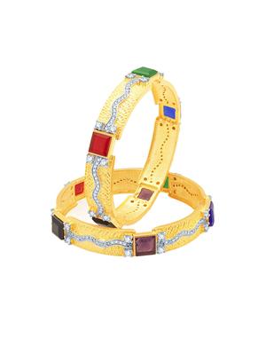 gold tone brass bangle - 16965380 - Standard Image - 2