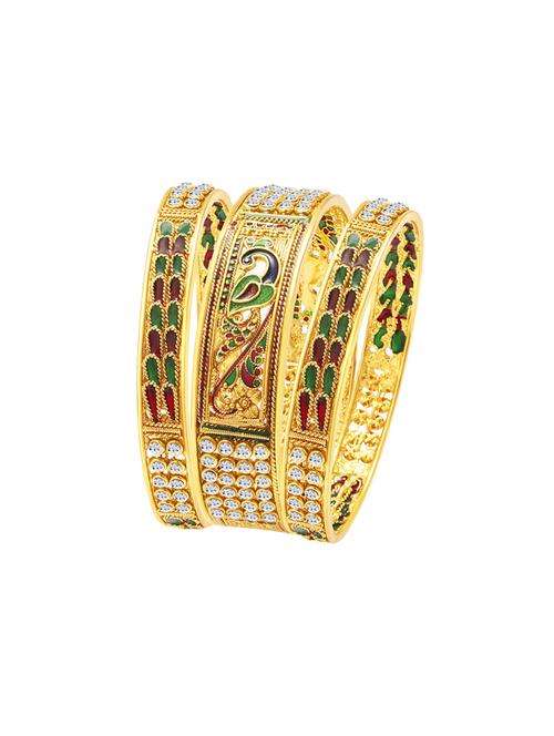 multi tone brass bangle - 16965382 - Standard Image - 1