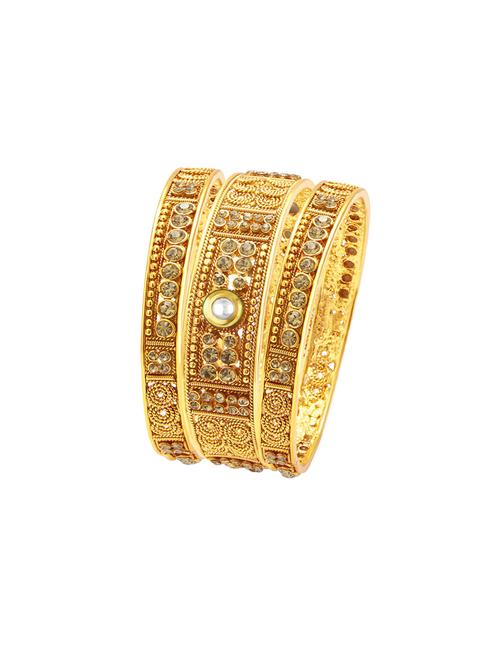 gold tone brass bangle - 16965384 - Standard Image - 1