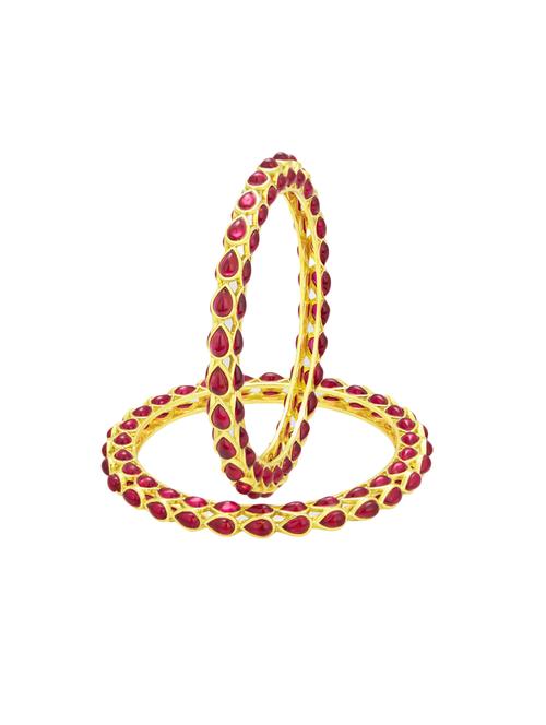 red golden tone brass bangle - 16965409 - Standard Image - 1