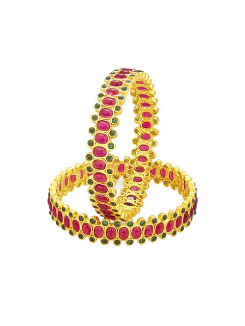 pink golden brass bangle - 16965410 - Standard Image - 1