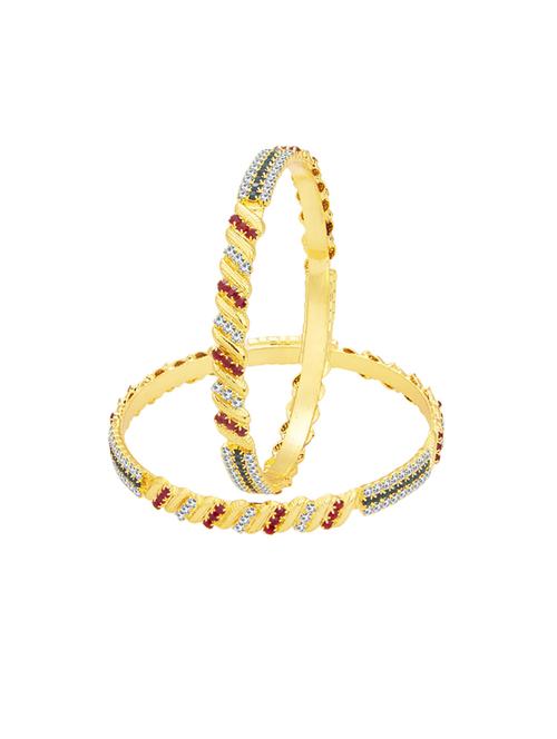 red golden tone brass bangle - 16965413 - Standard Image - 1