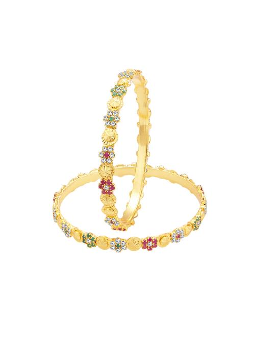 multi tone brass bangle - 16965415 - Standard Image - 1