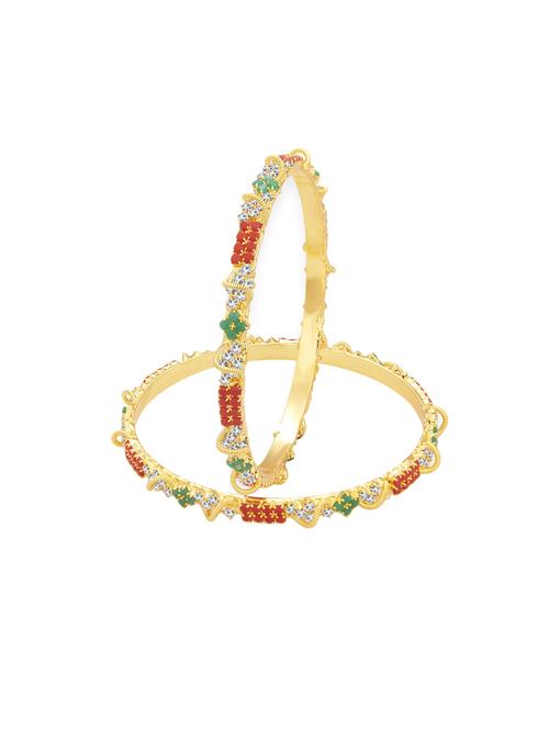 multi tone brass bangle - 16965417 - Standard Image - 1