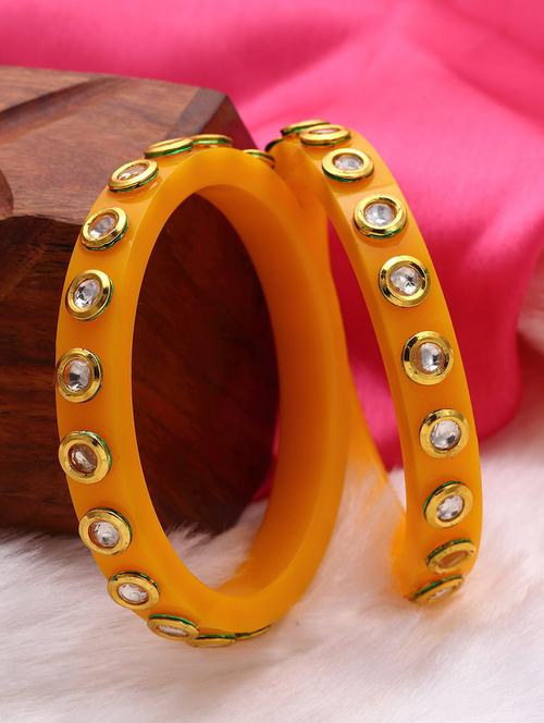 yellow brass bangle - 16965459 - Standard Image - 1