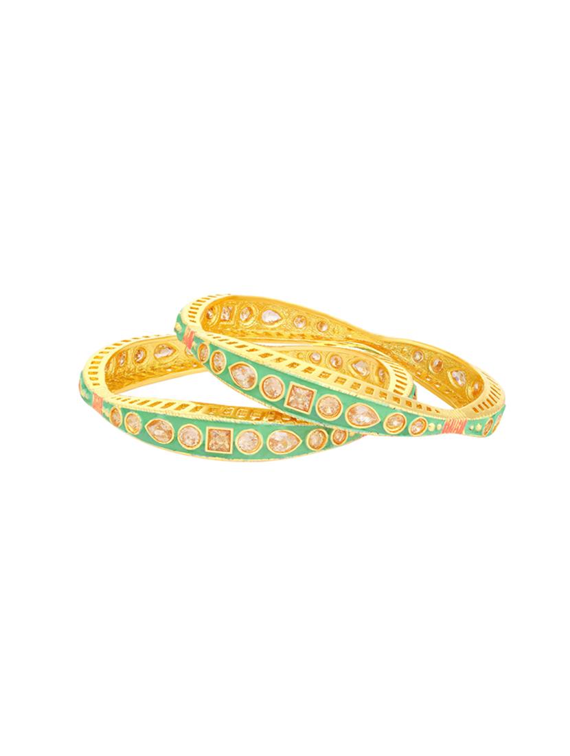 green golden tone brass bangle - 16965476 - Zoom Image - 1