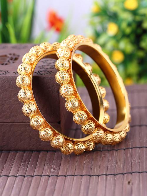 gold tone brass bangle - 16965503 - Standard Image - 1
