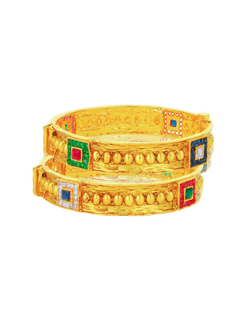 gold tone brass bangle - 16965506 - Zoom Image - 1