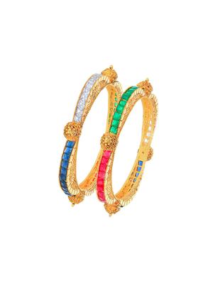 gold tone brass bangle - 16965508 - Standard Image - 3