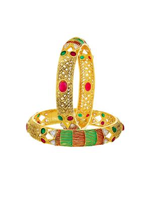 gold tone brass bangle - 16965510 - Standard Image - 2