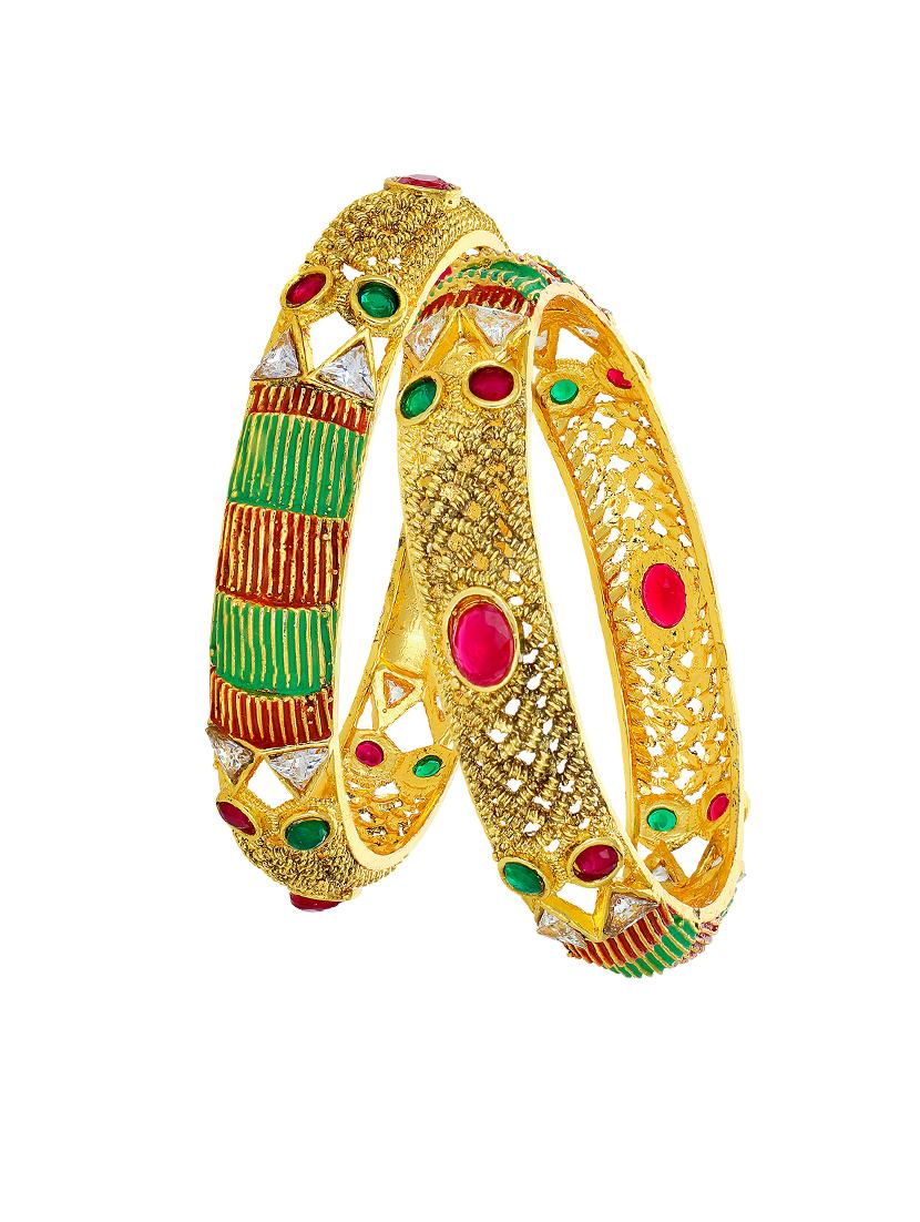 gold tone brass bangle - 16965510 - Zoom Image - 3