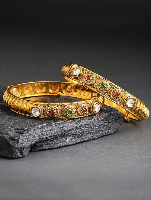 gold tone brass bangle - 16965514 - Standard Image - 1