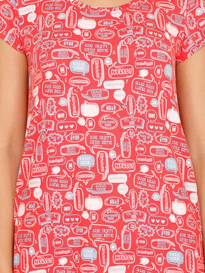 round neck quirky sleepshirt - 16965555 - Standard Image - 4