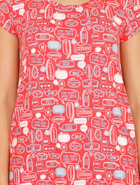 round neck quirky sleepshirt - 16965555 - Zoom Image - 4