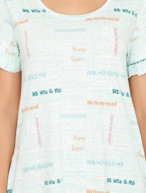 round neck quirky sleepshirt - 16965556 - Standard Image - 4