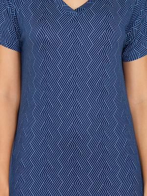 v-neck printed nighty - 16965562 - Standard Image - 4