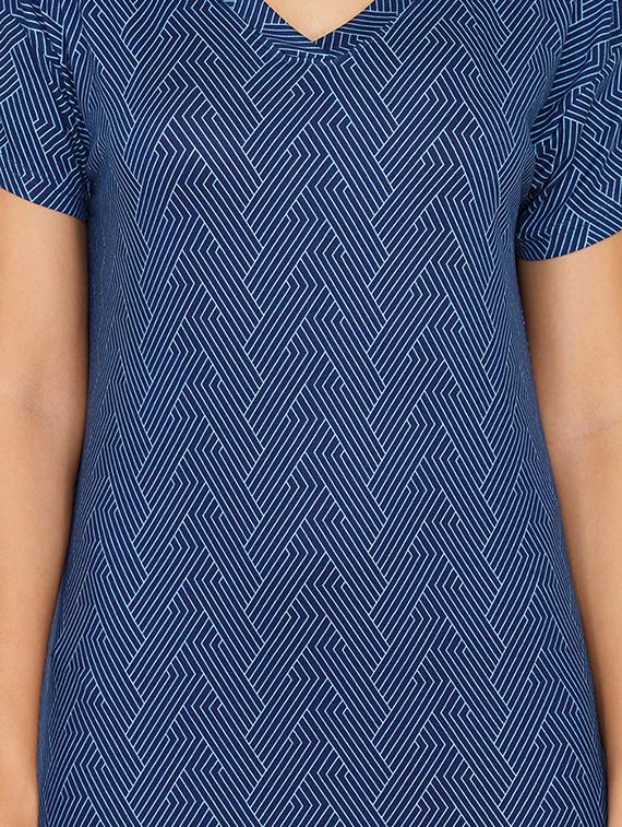 v-neck printed nighty - 16965562 - Zoom Image - 4