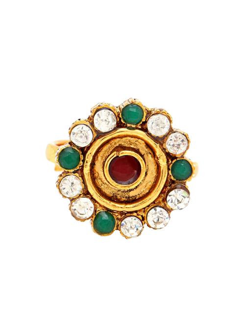 multi colored brass finger ring - 16965579 - Standard Image - 1