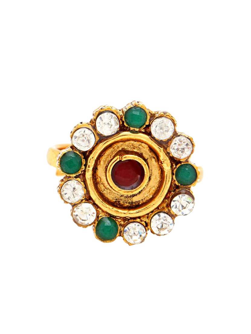 multi colored brass finger ring - 16965579 - Zoom Image - 1