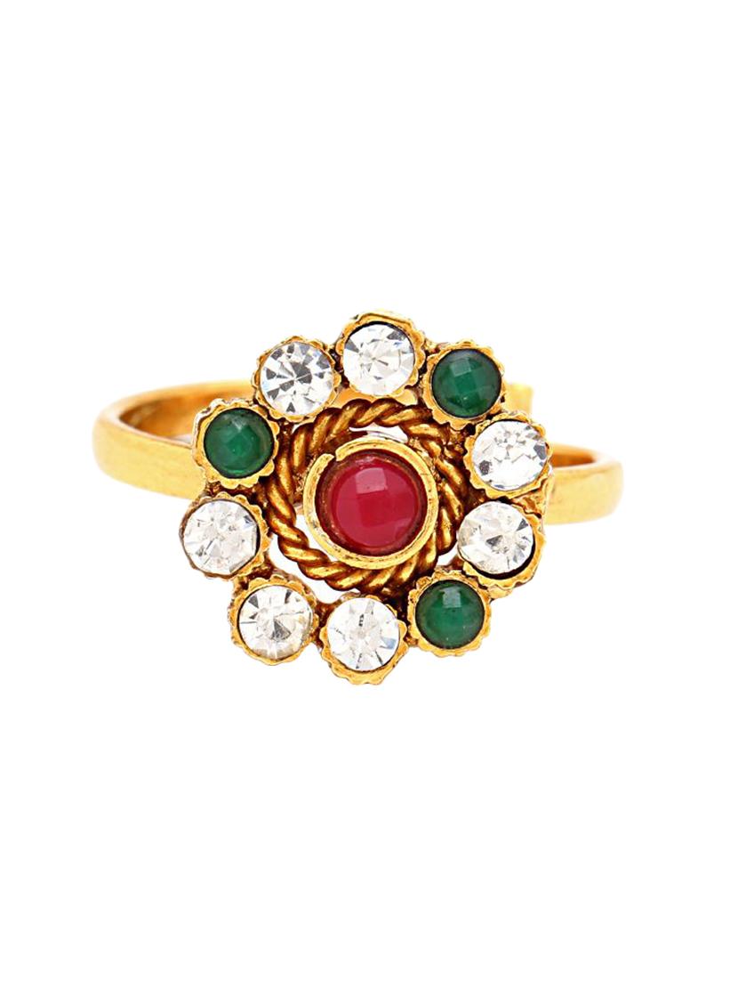 multi colored brass finger ring - 16965581 - Zoom Image - 1