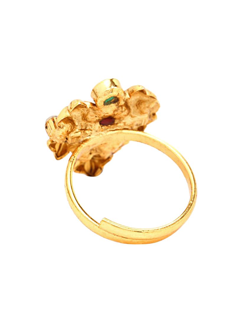 multi colored brass finger ring - 16965582 - Zoom Image - 2