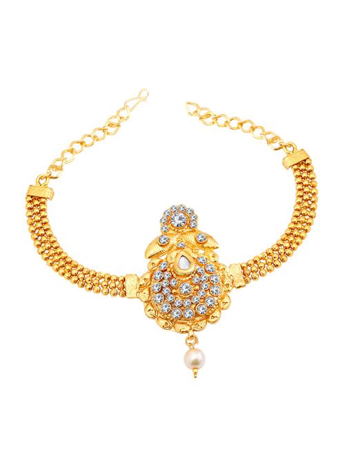 gold brass short necklace - 16965597 - Standard Image - 1