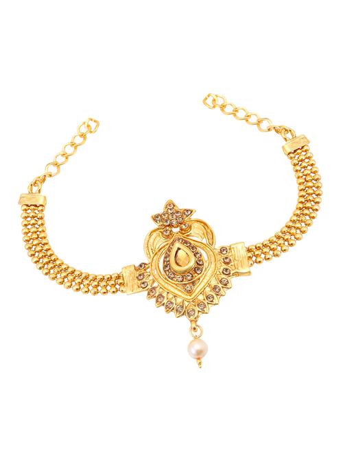 gold brass short necklace - 16965601 - Standard Image - 1