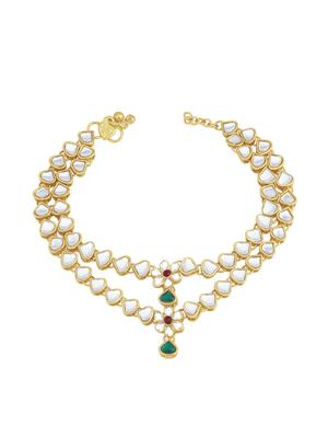 white brass anklets and payal - 16965622 - Standard Image - 2