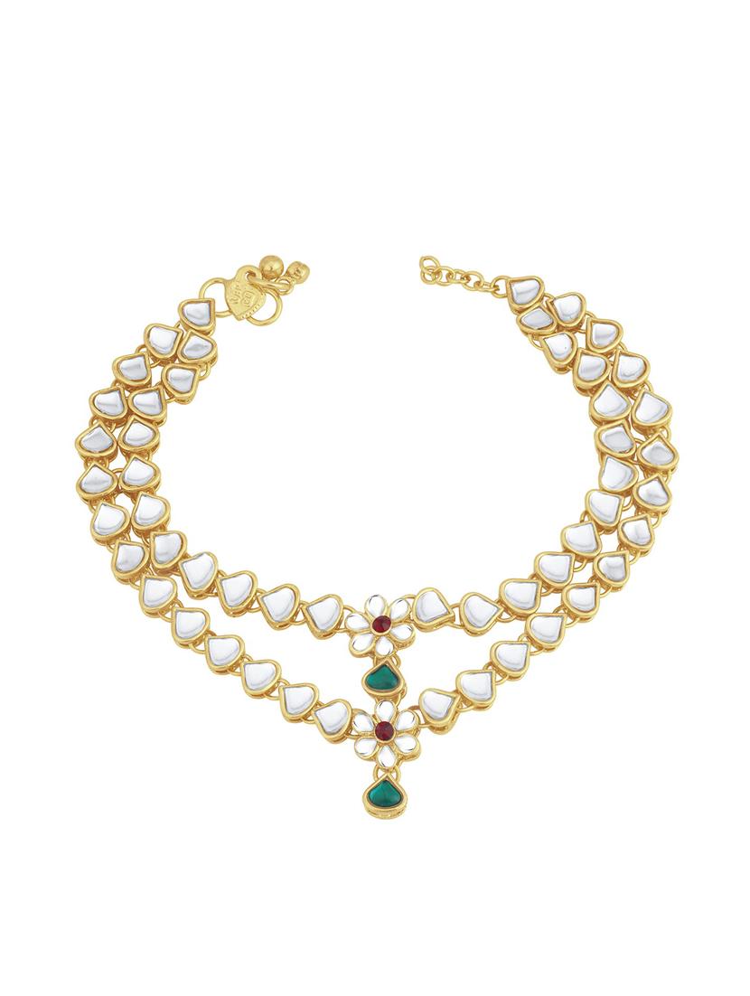 white brass anklets and payal - 16965622 - Zoom Image - 2