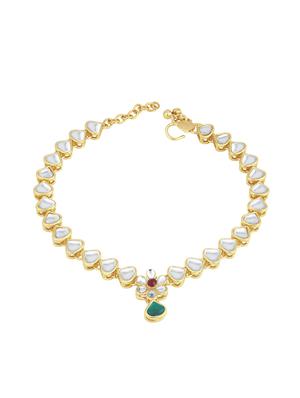 gold brass anklets and payal - 16965623 - Standard Image - 2
