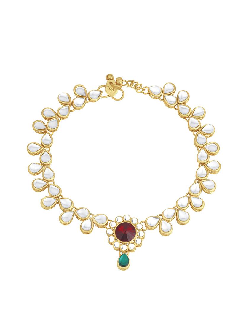 red brass gold tone payal - 16965624 - Zoom Image - 2