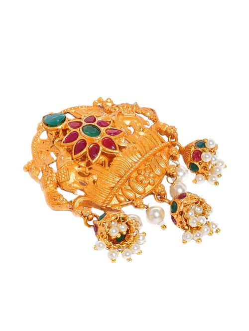 red brass saree pin body jewellery - 16965738 - Standard Image - 1